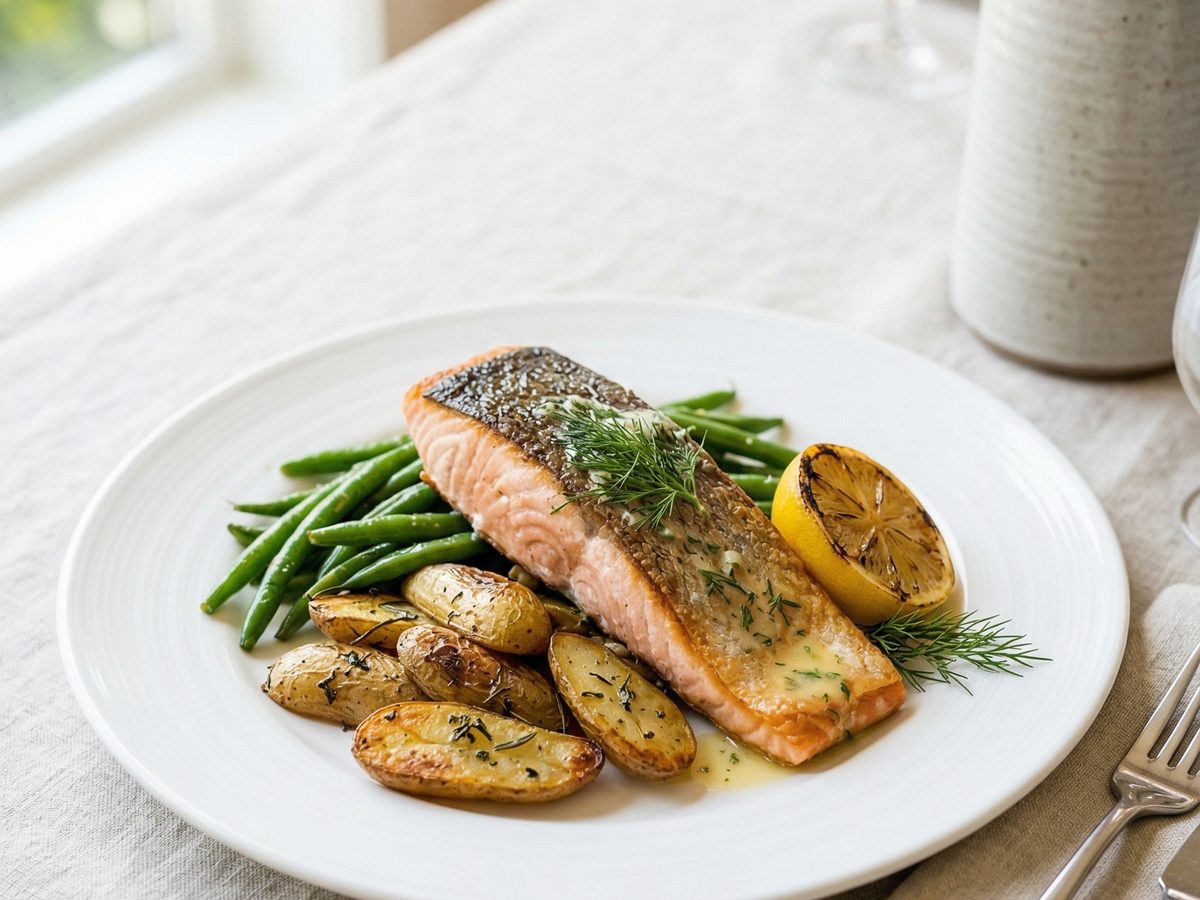 Roasted salmon